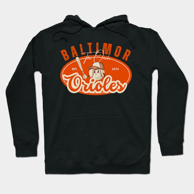 orioles baseball Hoodie by soft and timeless